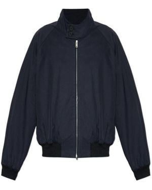 Studio Nicholson Stand Collar Zip Coat - Black