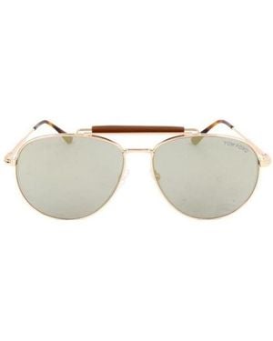 Tom Ford Logo Logo Sunglasses - White