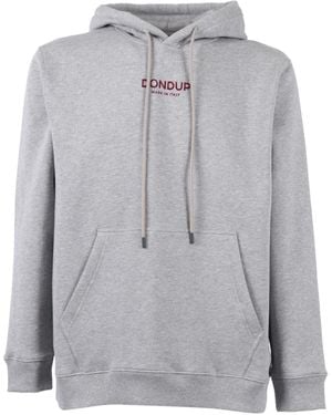 Dondup Logo Hooded Sweater - Gray