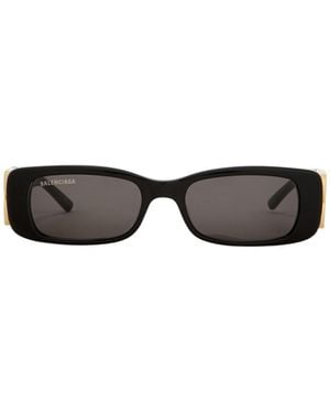 Balenciaga Rectangle-Frame Sunglasses - White