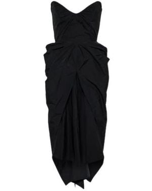 Maticevski Fincher Draped Bustier Midi Dress - Black