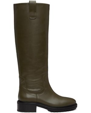 Aeyde Henry Leather High Boots - Green