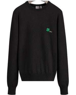 Dior Jumper With Clover Embroidery - Black