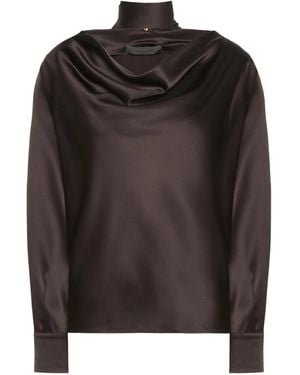 Max Mara Silk Satin Blouse - Black