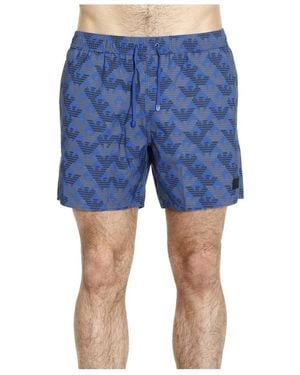 EA7 Logo Detail Shorts - Blue