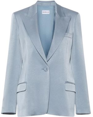 Marella Long-Sleeve Blazer - Blue