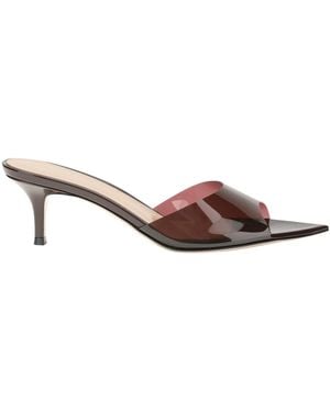 Gianvito Rossi Elle Pointed-Toe Mules - Brown