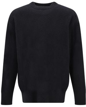 OAMC Logo Intarsia-Knit Crewneck Jumper - Blue