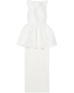 Solace London Alda Ruffled Maxi Dress - White