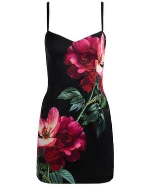 Alice + Olivia Floral-Print Mini Dress - Red