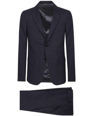 ZEGNA Single Breasted Two-Piece Tailored Suit - Blue