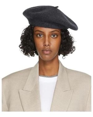 Brunello Cucinelli Wool Beret With Precious Detail - White