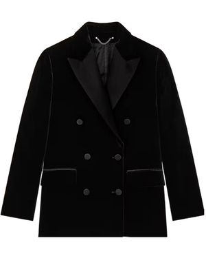 Golden Goose Double Breasted Velvet Blazer - Black