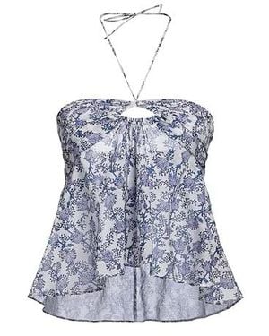 Isabel Marant Sleeveless Floral Print Top - Blue