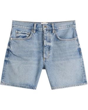 Anine Bing Delaney Denim Mini Shorts - Blue