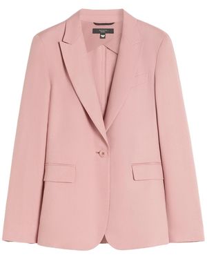 Weekend by Maxmara Cotton Linen Canvas Suit Jacket - Pink