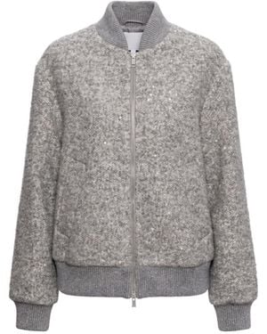Peserico Long-Sleeve Casual Jacket - Gray