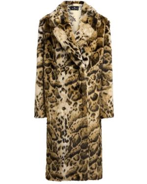 Etro Animal-Pattern Faux Fur Coat - Metallic