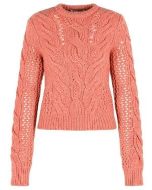 Sportmax Radio Linen Braid Sweater - Pink