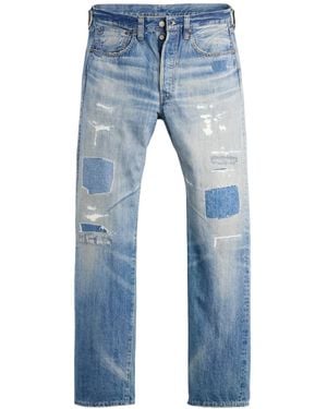 Levi's 1947 501 Distressed Straight-Leg Jeans - Blue