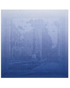 Ferragamo Foulard En Soie Jacquard Palace - Blue