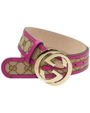 Gucci Logo Buckle Belt - Pink