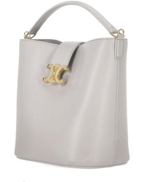 Celine Medium Logo Handbag - Gray