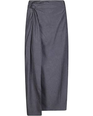 Rohe Draped Textured Skirt - Grey