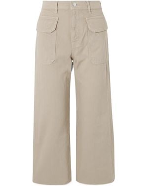 Veronica Beard High-Waisted Casual Trousers - Natural