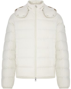 Moncler Long-Sleeved Down Jacket - White