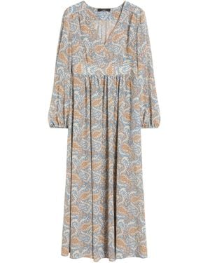 Weekend by Maxmara Paisley Print Long Dress - Gray