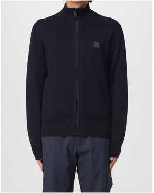 BOSS Kanozip Zip-Up High-Neck Cardigan - Black