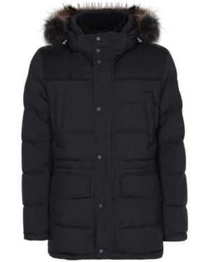 Paul & Shark Zippered Quilted Down Jacket - Black