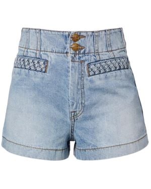Zimmermann Wanderlust Denim Shorts - Blue