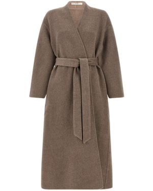 Co. Belted Robe-Style At - Brown