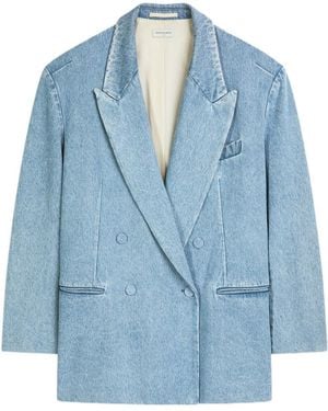 Dries Van Noten Denim Suit Coat - Blue