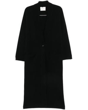 Lisa Yang Emei Button-Fastening Longline Cardigan - Black