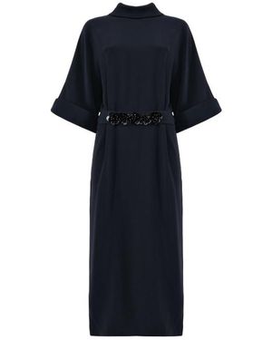 P.A.R.O.S.H. Short Sleeve Dress - Blue