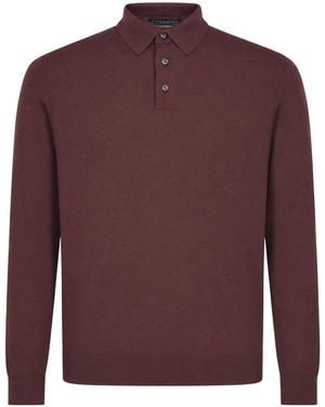 Kiton Long-Sleeve Polo Shirt - Red