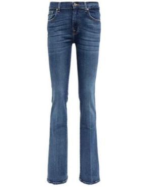 7 For All Mankind Mid-Rise Bootcut Jeans - Blue