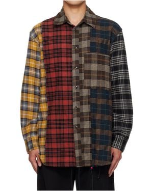 Song For The Mute Check Flannel Shirt - Red