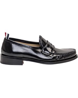 Thom Browne Ruched-Detail Slip-On Loafers - Black