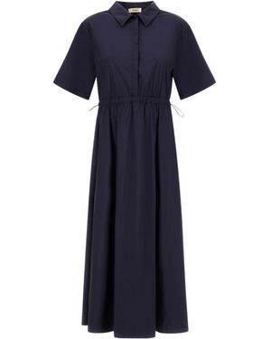 Herno Drawstring Shirt Dress - Blue