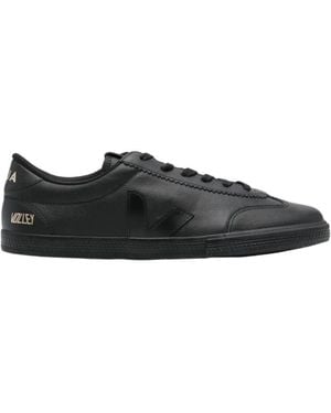 Veja Volley Signature Lace-Up Trainers - Black