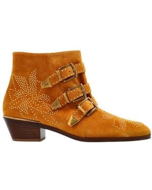 Chloé Cowboy Boots - Brown