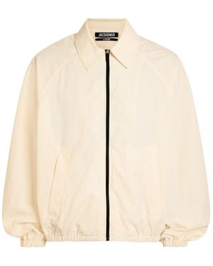 Jacquemus Le Coupe Vent Logo-Embroidered Shell Jacket - Natural