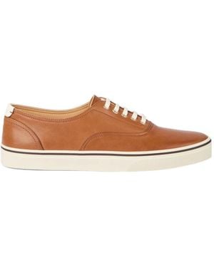 Brunello Cucinelli Calfskin Lace-Up Sneakers - Brown