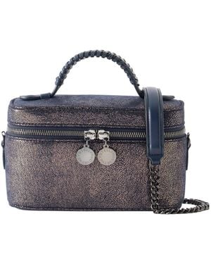 Stella McCartney Falabella Vanity Metallic Vegetarian Suede Shoulder Bag - Blue