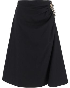 Dries Van Noten Pleated Skirt - Black
