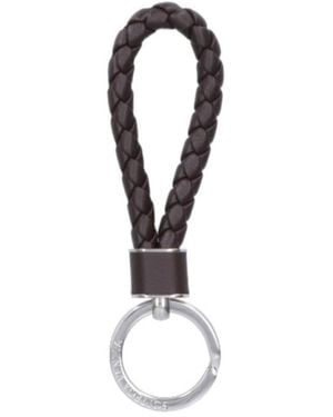 Bottega Veneta Intreccio Key Ring - White
